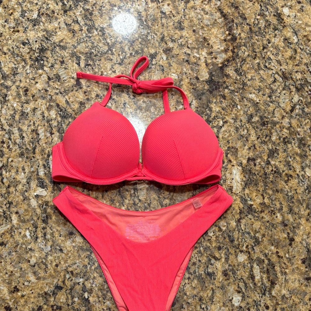 Victoria's Secret Coral Bombshell Bikini Set